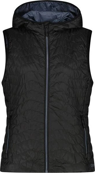 CMP Wattierte Kapuze Weste schwarz (Damen)
