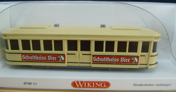 Wiking Klassik Edition Straßenbahn-Anhänger Schultheiss-Bier