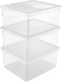 Keeeper Bea Aufbewahrungsbox, 18l, farblos, 3er-Pack
