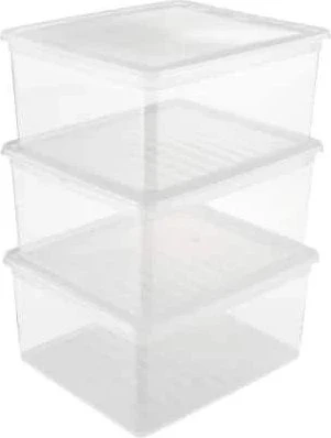 Keeeper Bea Aufbewahrungsbox, 18l, farblos, 3er-Pack (3003100100000)