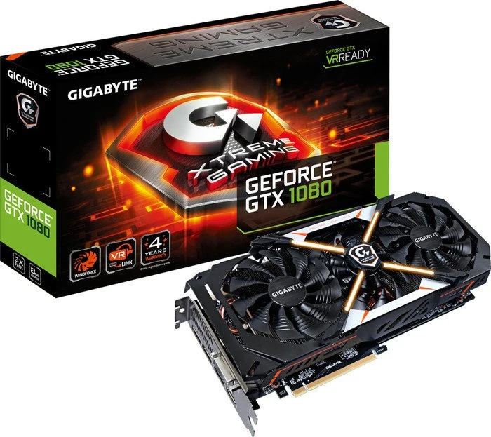 GIGABYTE GeForce GTX 1080 Xtreme Gaming, 8GB GDDR5X, DVI, HDMI, 3x DP