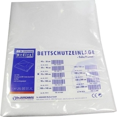 Dr. Junghans Medical Folie/Frottee Bettschutzeinlage, 70x100cm, 1 Stück