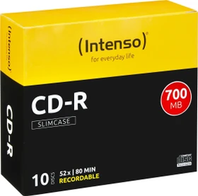 Intenso CD-R 80min/700MB, 52x, 10er Slimcase