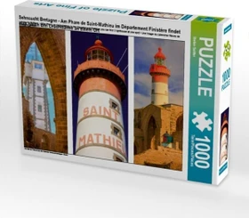 Calvendo Sehnsucht Bretagne - Am Phare de Saint-Mathieu im Département Finistére findet man gleich drei Leuchttürme an einem Ort