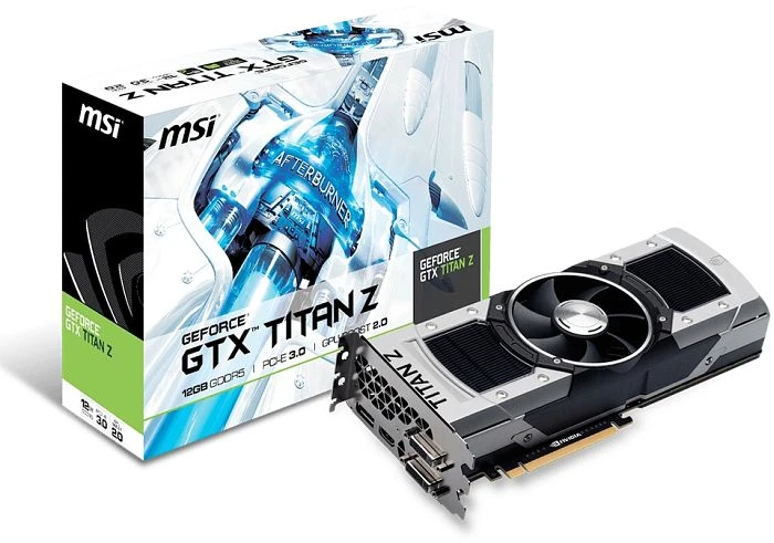 MSI GeForce GTX Titan Z, NTitan Z 12GD5, 2x 6GB GDDR5, 2x DVI, HDMI, DP