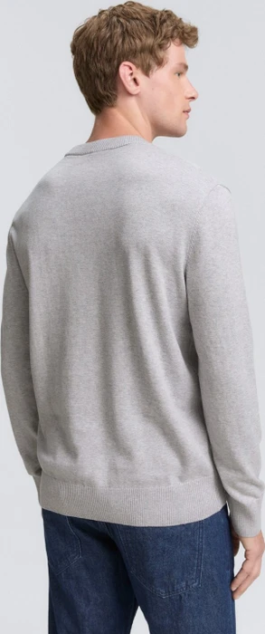 Tom Tailor Basic Strickpullover light stone grey melange (Herren)