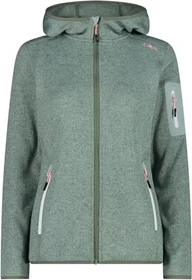 CMP Knit Tech Fleece Hoody Jacke meliert jade/salvia (Damen)