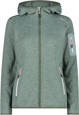 CMP Knit Tech Fleece Hoody Jacke meliert jade/salvia (Damen)