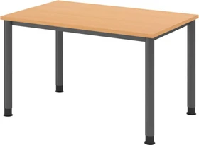 Hammerbacher Ergonomic Plus H-Serie VHS12/6/S Schreibtisch 120x80cm Buche/silber