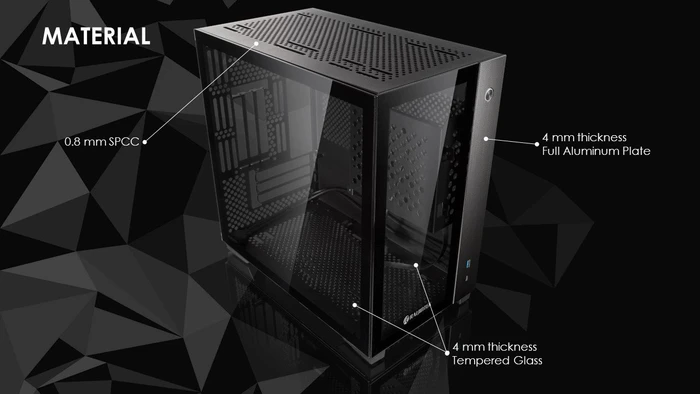 Raijintek Paean Mini, Glasfenster, Mini-ITX