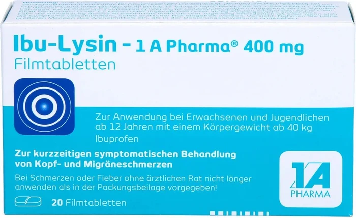 1A Pharma Ibu-Lysin 400mg Filmtabletten, 20 Stück