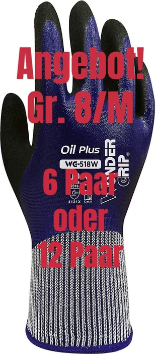 Wonder Grip WG-518W Oil Plus Arbeitshandschuhe 8/M