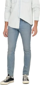 ONLY & SONS Slim Mid Loom Jeans light blue denim (Herren)
