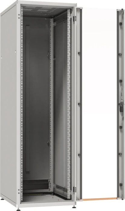 EFB Elektronik PRO 19" Netzwerkschrank 18HE, vormontiert, eigenbelüftet, Sicherheitsglastür, IP20, RAL 7035, 600mm tief