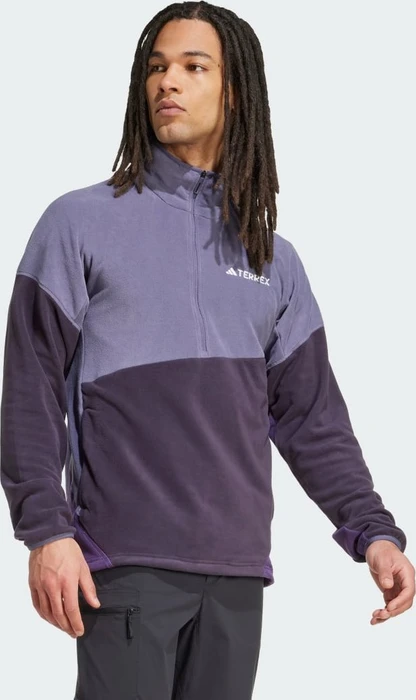 adidas Terrex Multi Climawarm Fleece Anorak preloved violet/aurora black/aurora plum (Herren)