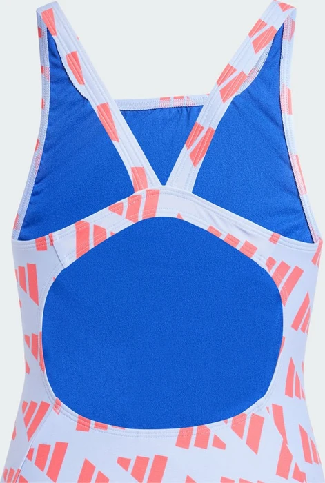 adidas Logo Graphic V-Back Badeanzug violet tone/lucid red (Junior)