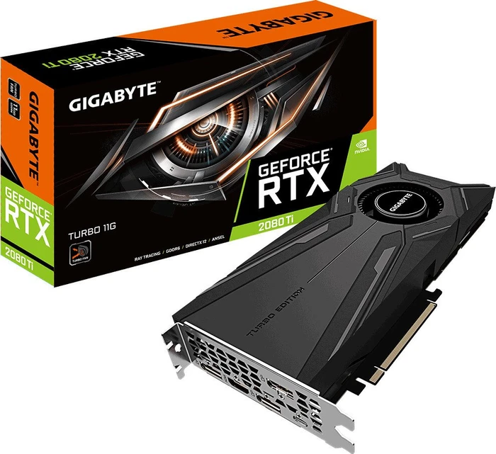 GIGABYTE GeForce RTX 2080 Ti Turbo 11G (Rev. 1.0), 11GB GDDR6, HDMI, USB-C, 3x DP