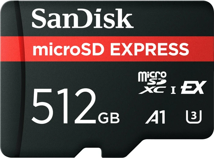 SanDisk microSD EXPRESS R880/W650 512GB, UHS-I U3, A1, Class 10, SD Express EX I