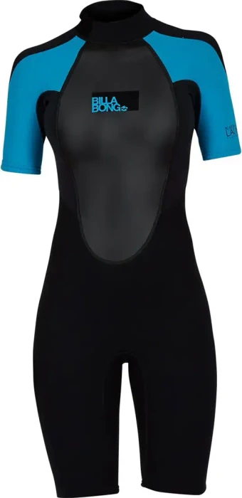 Billabong Launch Series Back Zip Flatlock Shorty kurzarm 2/2/2mm türkis (Damen)