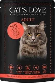 Cat's Love Rind Pur mit Distelöl und Löwenzahn, 1.02kg (12x 85g)