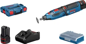 Bosch Professional GRO 12V-35 Akku-Geradschleifer inkl. L-Boxx + 2 Akkus 2.0Ah
