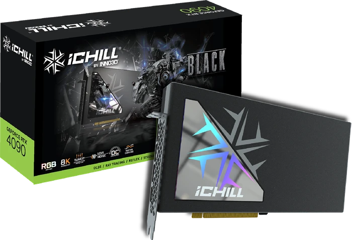 INNO3D GeForce RTX 4090 iCHILL Black, 24GB GDDR6X, HDMI, 3x DP