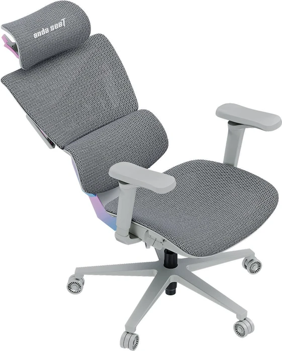 Anda Seat X-Air Pro Mesh Office Gamingstuhl, Twilight Grey, grau/rosa/blau