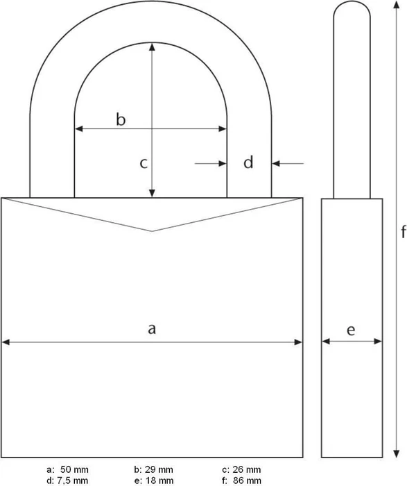 ABUS 160/50, Zahlenschloss