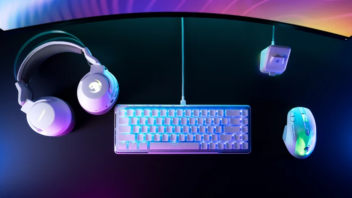 Roccat Vulcan II Mini, LEDs RGB, weiß, TITAN II OPTICAL RED, USB, DE