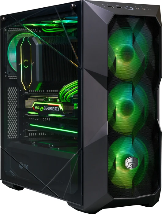 Cooler Master MasterBox TD500 Mesh ARGB, schwarz, ohne RGB-Controller, Glasfenster