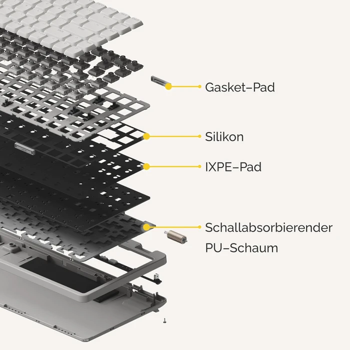Lofree Flow Lite84, Flamingo, LEDs weiß, Kailh LOW PROFILE Specter, USB/Bluetooth, US