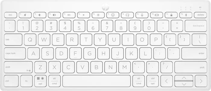 HP 350 Compact Multi-Device Keyboard, weiß, Bluetooth, DE