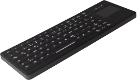 Contour Design Active Key Desinfizierbare beleuchtete Tastatur mit Touchpad, vollversiegelt, schwarz, USB, US