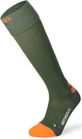 Lenz Heat Sock 4.1 Toe Cap Socken grün/orange