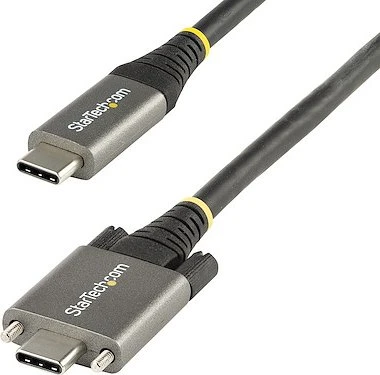 StarTech USB 3.1 Kabel mit Seitenschraubverriegelung, USB-C 3.1 [Stecker]/USB-C 3.1 [Stecker, verschraubbar] schwarz, 1m