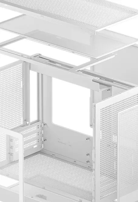 DeepCool CH160 Plus WH, weiß, Glasfenster