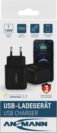 Ansmann Home Charger HC118QC 18W schwarz