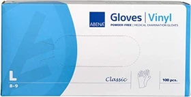 Abena Vinyl Einweghandschuhe L transparent, 100 Stück