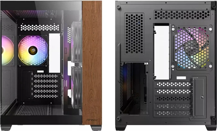 Antec CX600M Wood ARGB, schwarz, Glasfenster