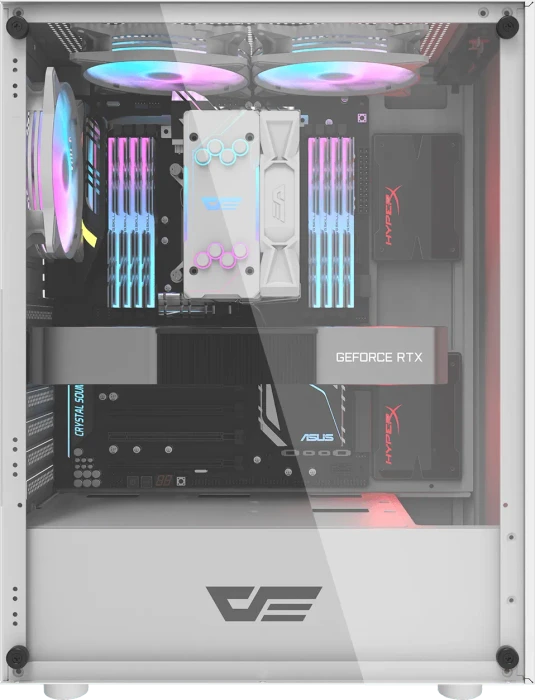 DarkFlash DK100 White, Glasfenster
