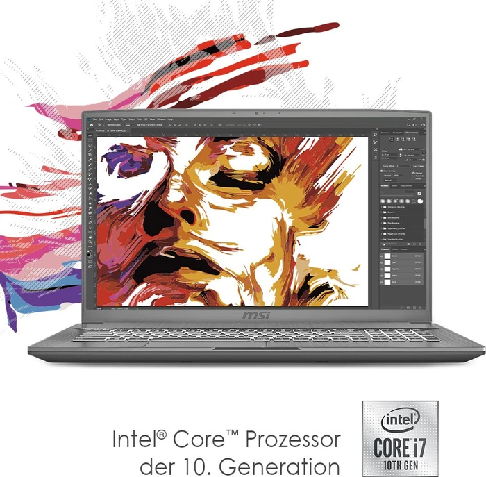 MSI Creator 17M 215-A10SD, Space Grey, Core i7-10750H, 16GB RAM, 1TB SSD, GeForce GTX 1660 Ti Max-Q, DE