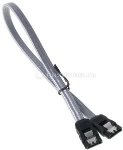 BitFenix Alchemy SATA 6Gb/s Kabel silber/schwarz 0.3m
