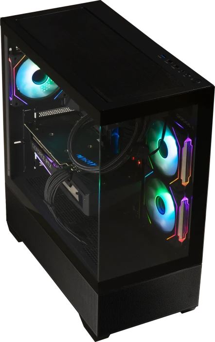 BitFenix CETO Basic Black, 3A, Lüfter LED ARGB, Glasfenster