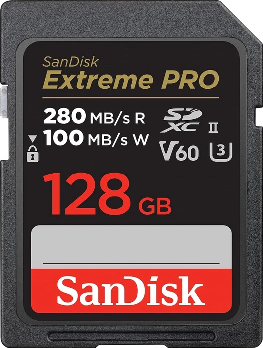 SanDisk 128GB SDXC Extreme PRO 280MB/s V60 UHS-II Image