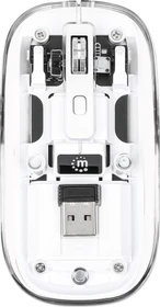 Manhattan Transparent Rechargeable Wireless Mouse, transparent/weiß, USB (190275)