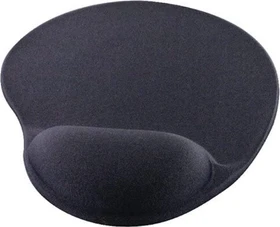 Q-Connect Gel-Mousepad mit Handgelenkauflage, 262x225mm, schwarz