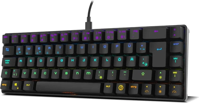Ozone Tactical Wireless Mini Keyboard, LEDs RGB, Outemu Red, USB/Bluetooth, ES