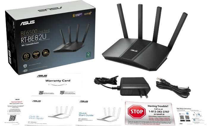 ASUS RT-BE82U, Wi-Fi 7, BE6500