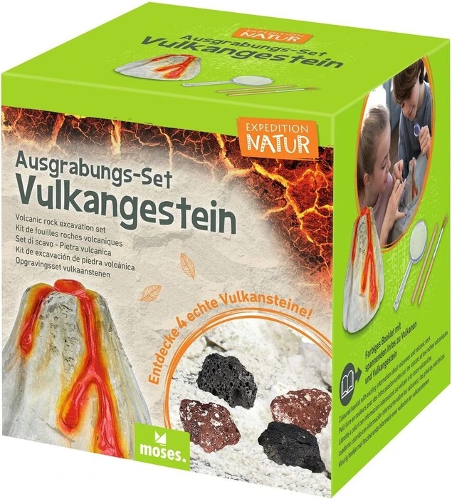 Moses Expedition Natur Ausgrabungs-Set Vulkangestein