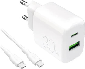 Puro Power Kit Charger + USB-C Kabel 30W weiß